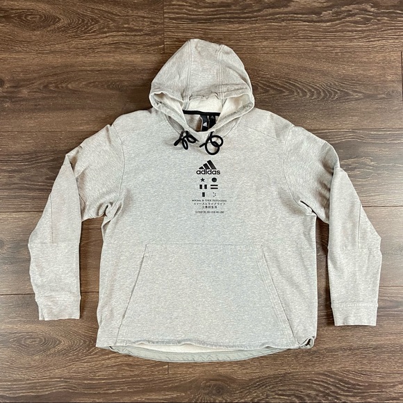 Adidas Climawarm Mens Activewear Only The Best For The Athlete” Gray Hoodie Sz L - Picture 2 of 6